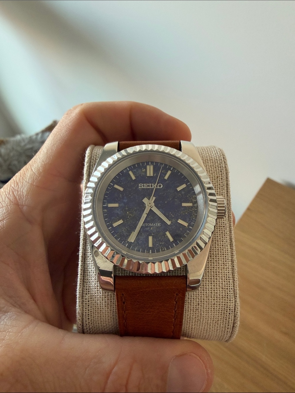 Custom Nh36 lapis lazuli dial seiko